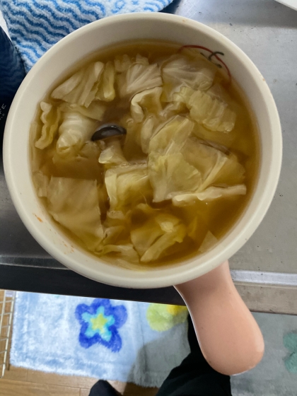 キャベツたっぷり☆野菜の中華風スープ