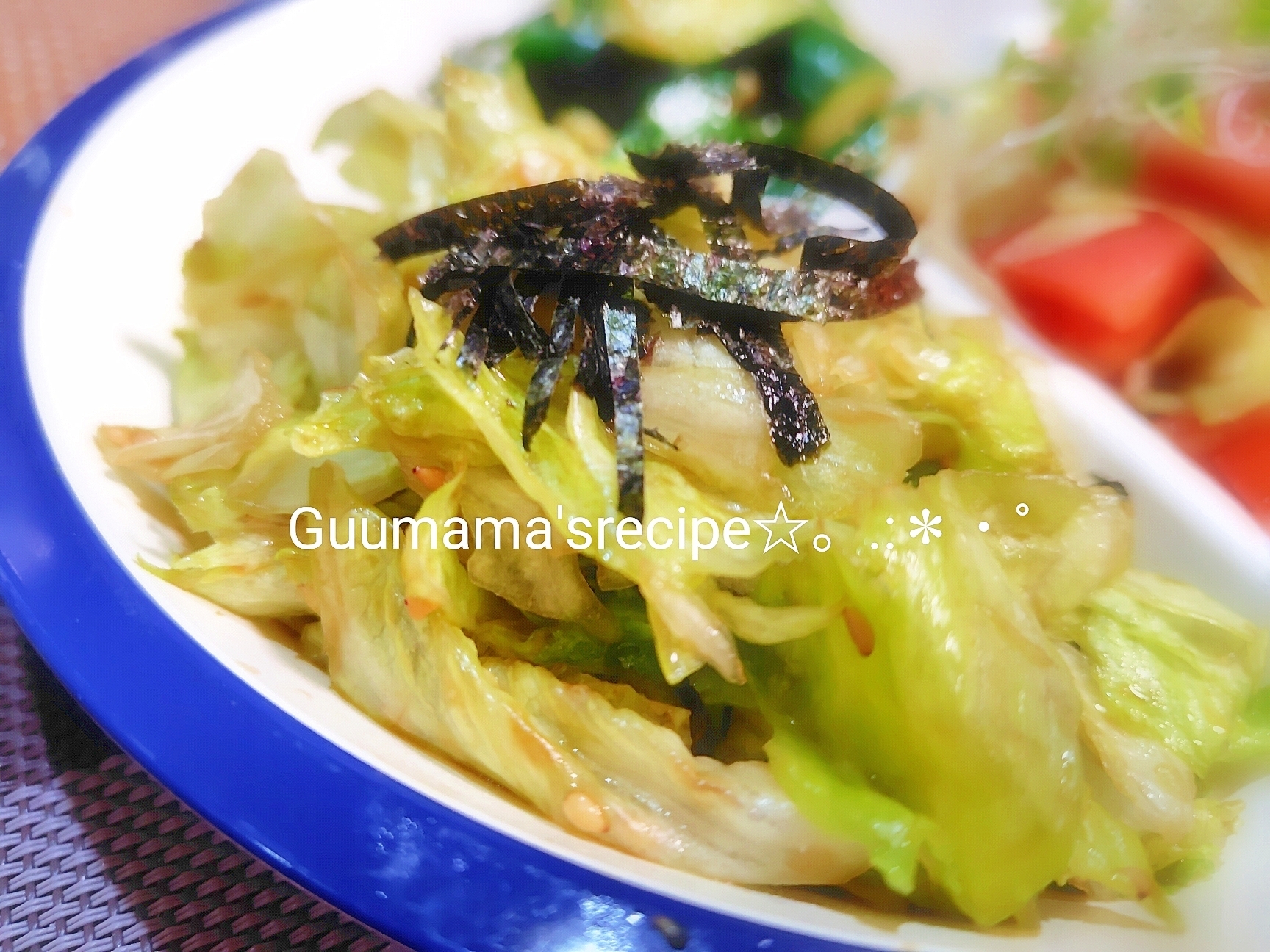 大人味♡包丁不要♡簡単♡レタスのわさび風味サラダ