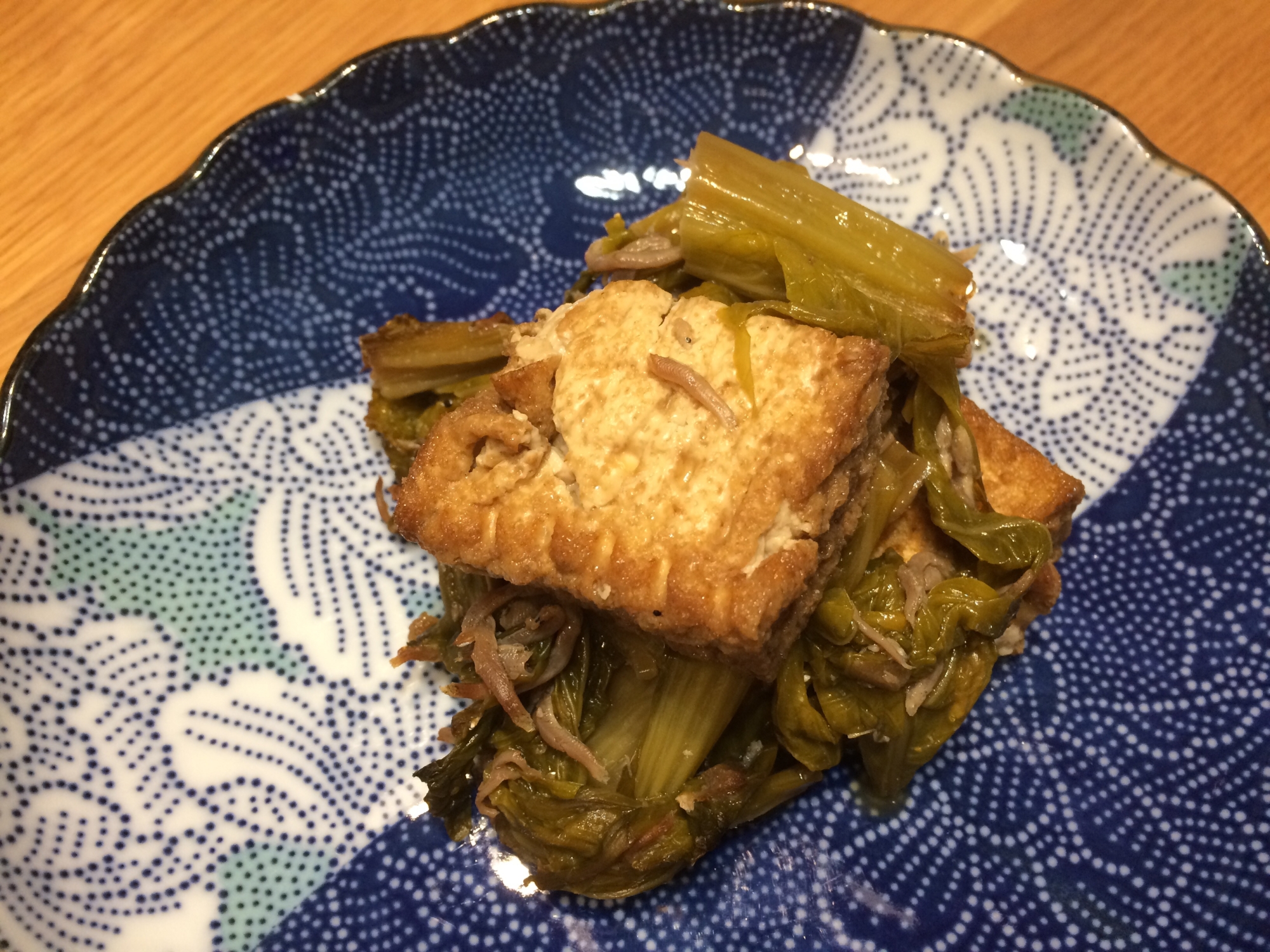 簡単☆高菜と厚揚げとジャコの煮物