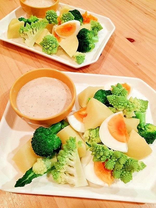 野菜が進むよ☆ツナでバーニャカウダ