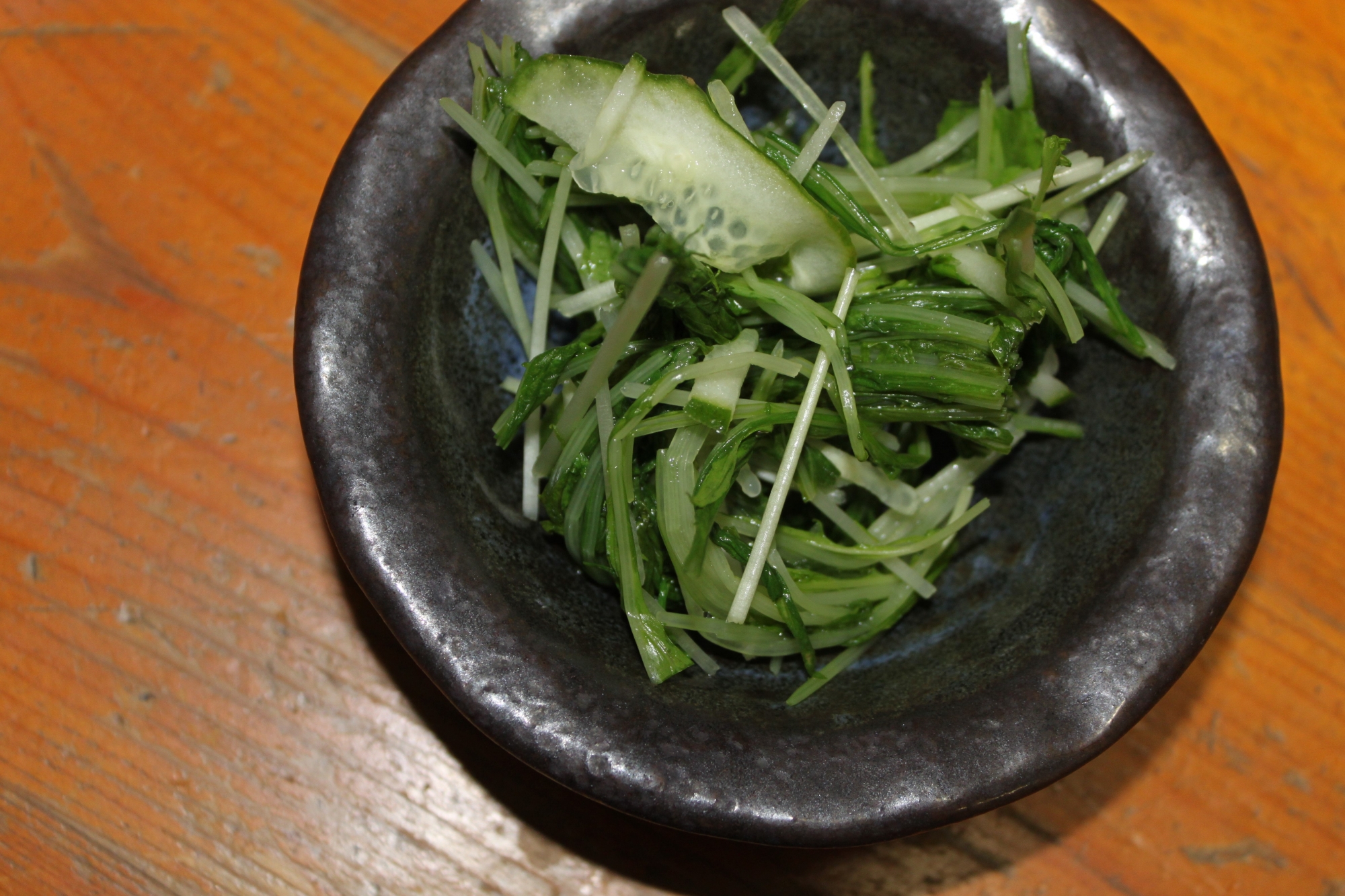 水菜ときゅうりの酢の物