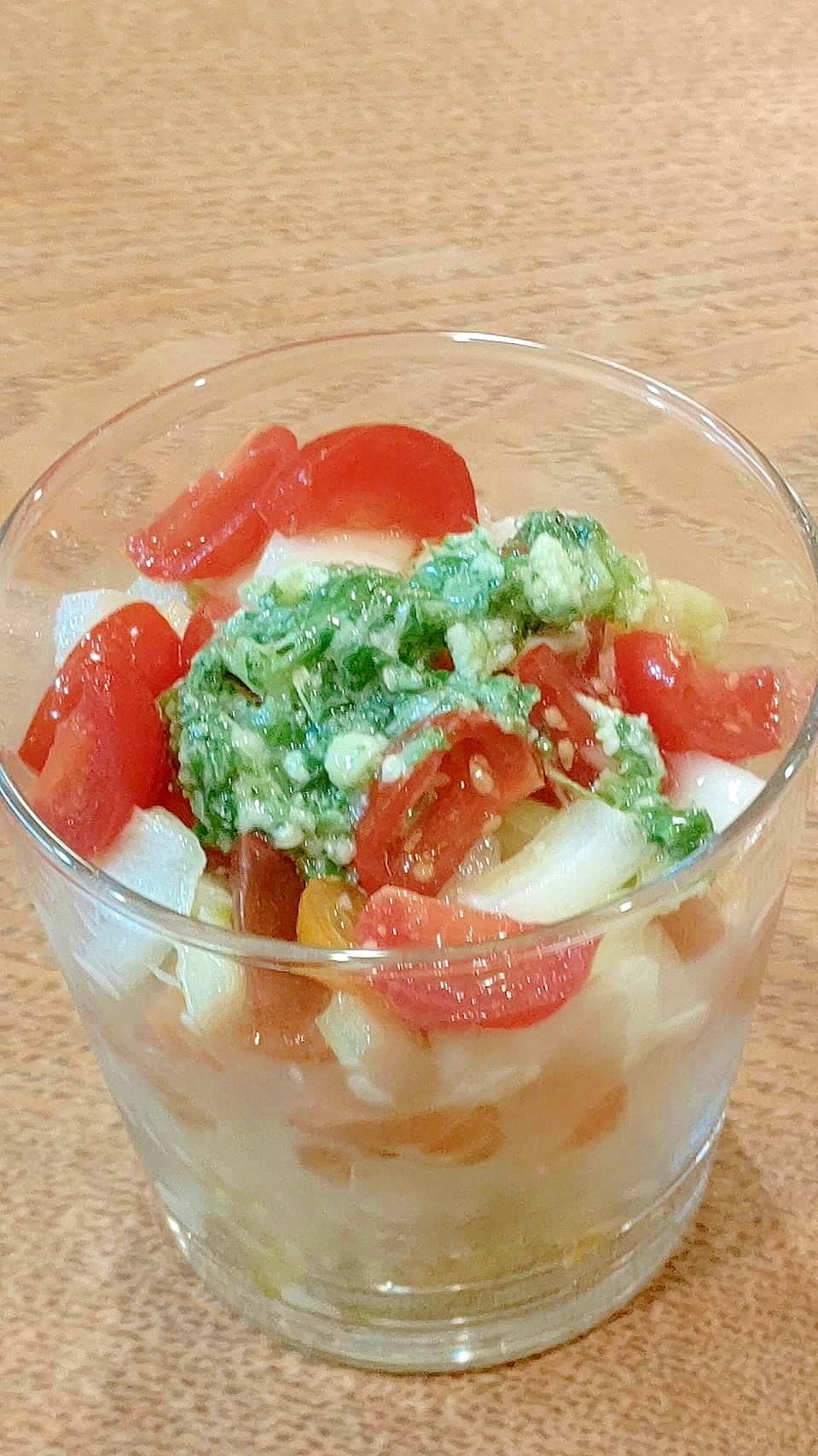 ニジマス魚醤仕立てのタルタル冷製パスタ