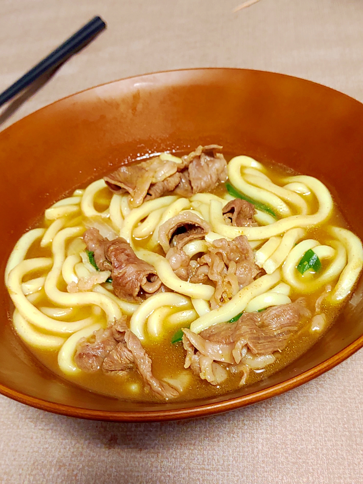 豚肉入りカレーうどん