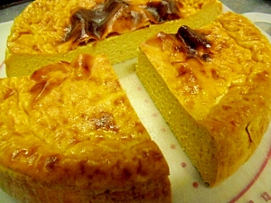 柿入りのベイクドチーズケーキ