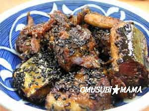 黒豆幻米ご飯に合うおかず～昼～サンマ煮