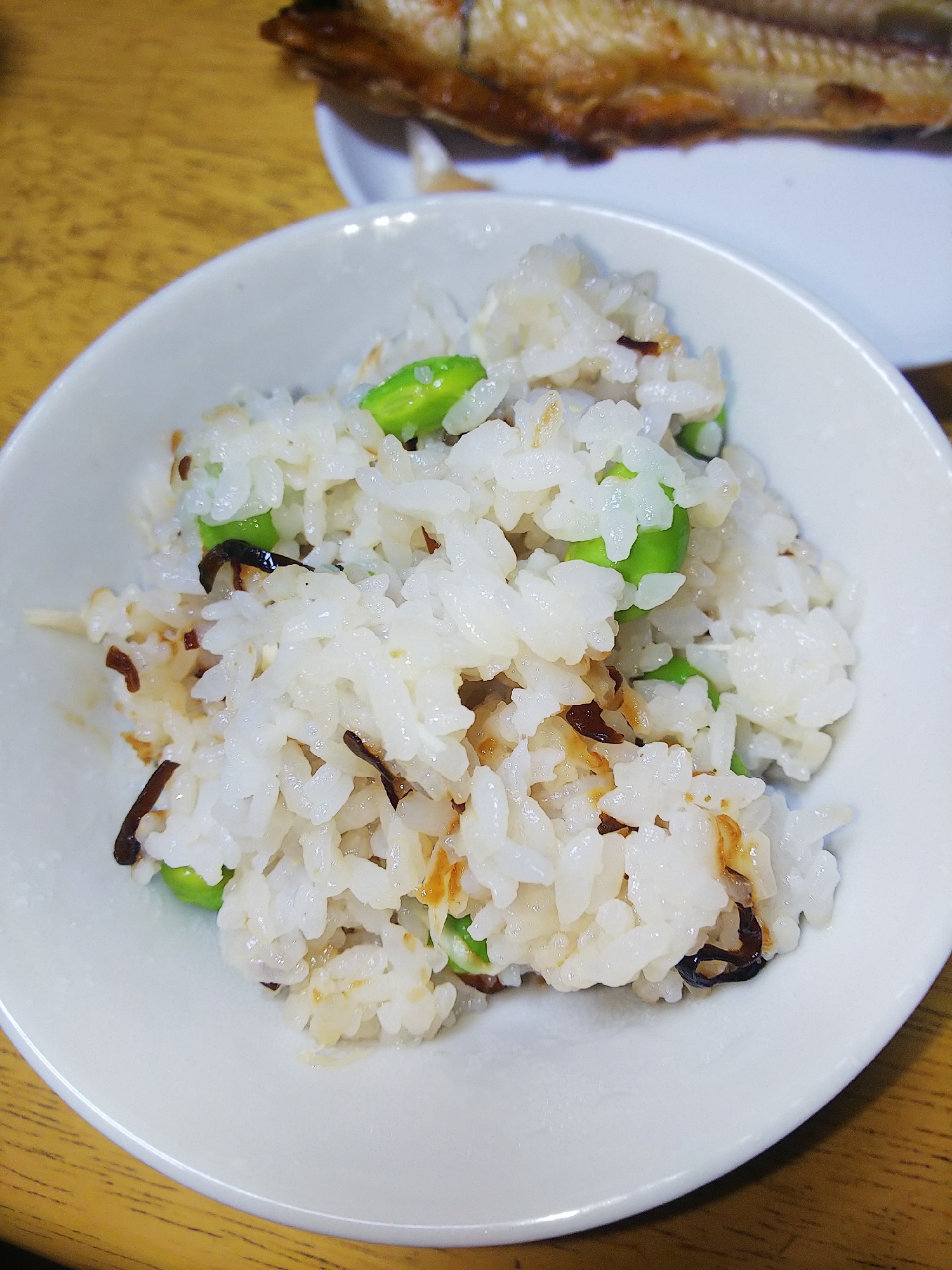 新生姜と枝豆の混ぜご飯