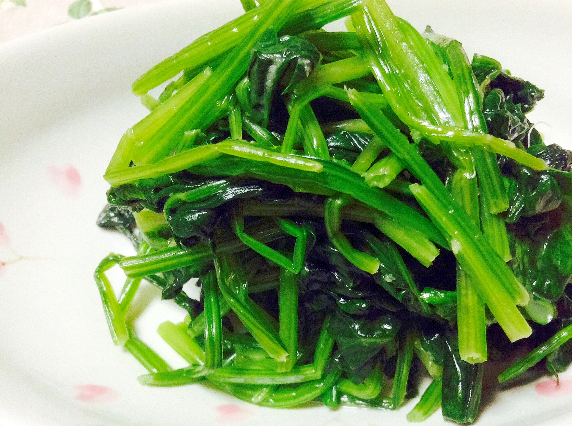 お酢でサッパリ❤︎ほうれん草の生姜風味ナムル
