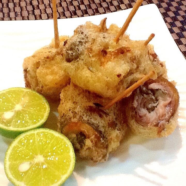 おうちで居酒屋さんの味☆イワシの梅肉巻き揚げ