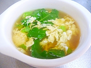つぼみ菜の卵スープ