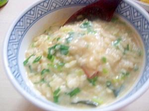 寒い日に!中華風雑炊。