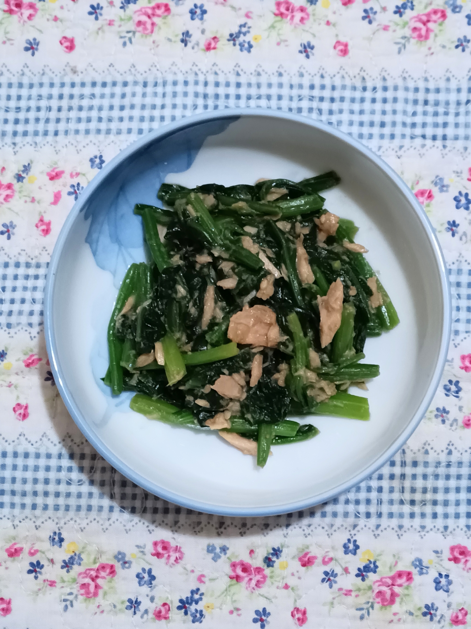 フライパンで！ほうれん草のすりごまツナ缶和え★