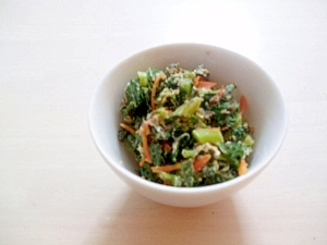 栄養満点。大根の葉煮びたし卵とじ