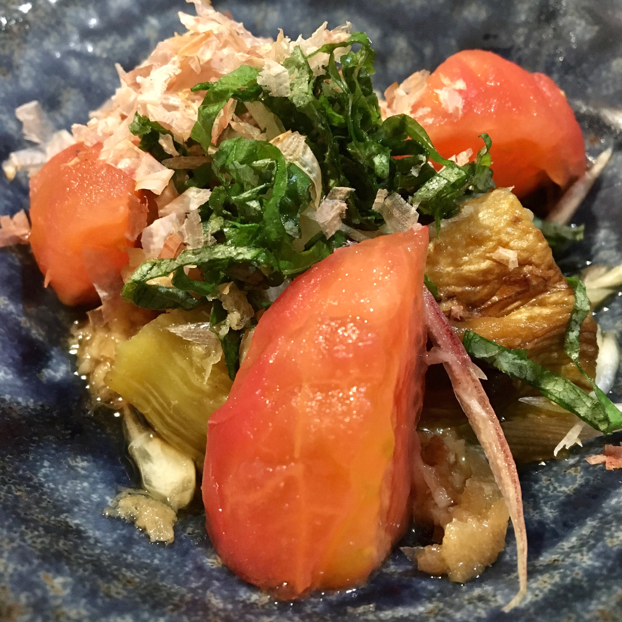 焼きなすとトマトのおひたし