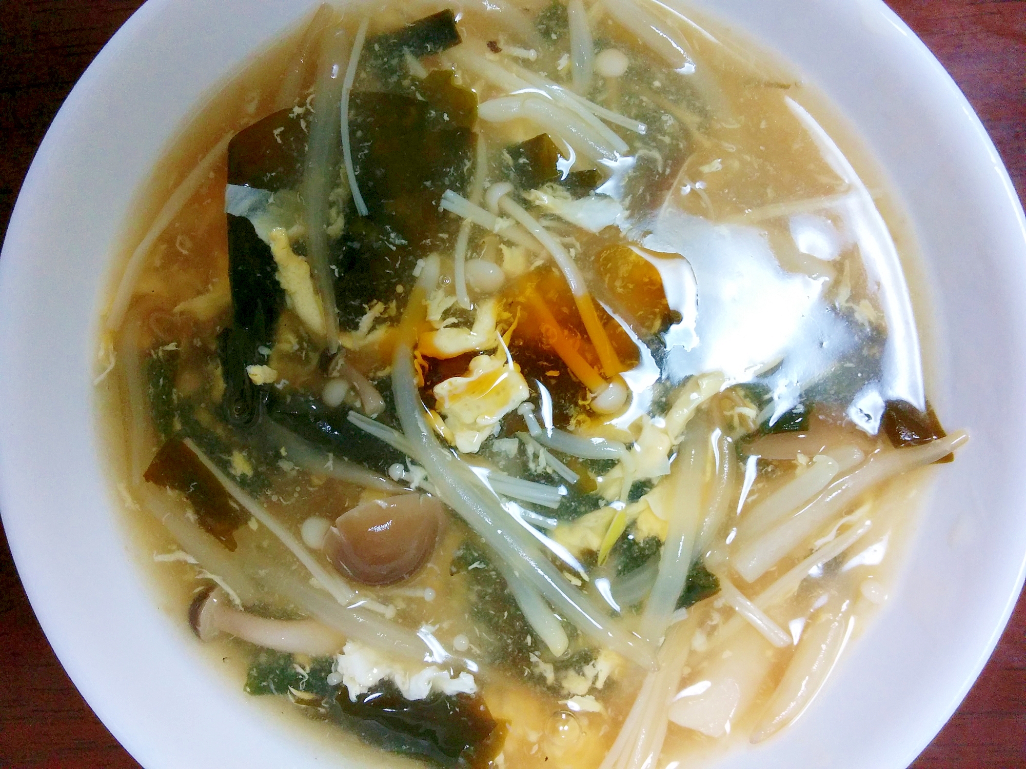 簡単・節約　酸辣湯風のスープ