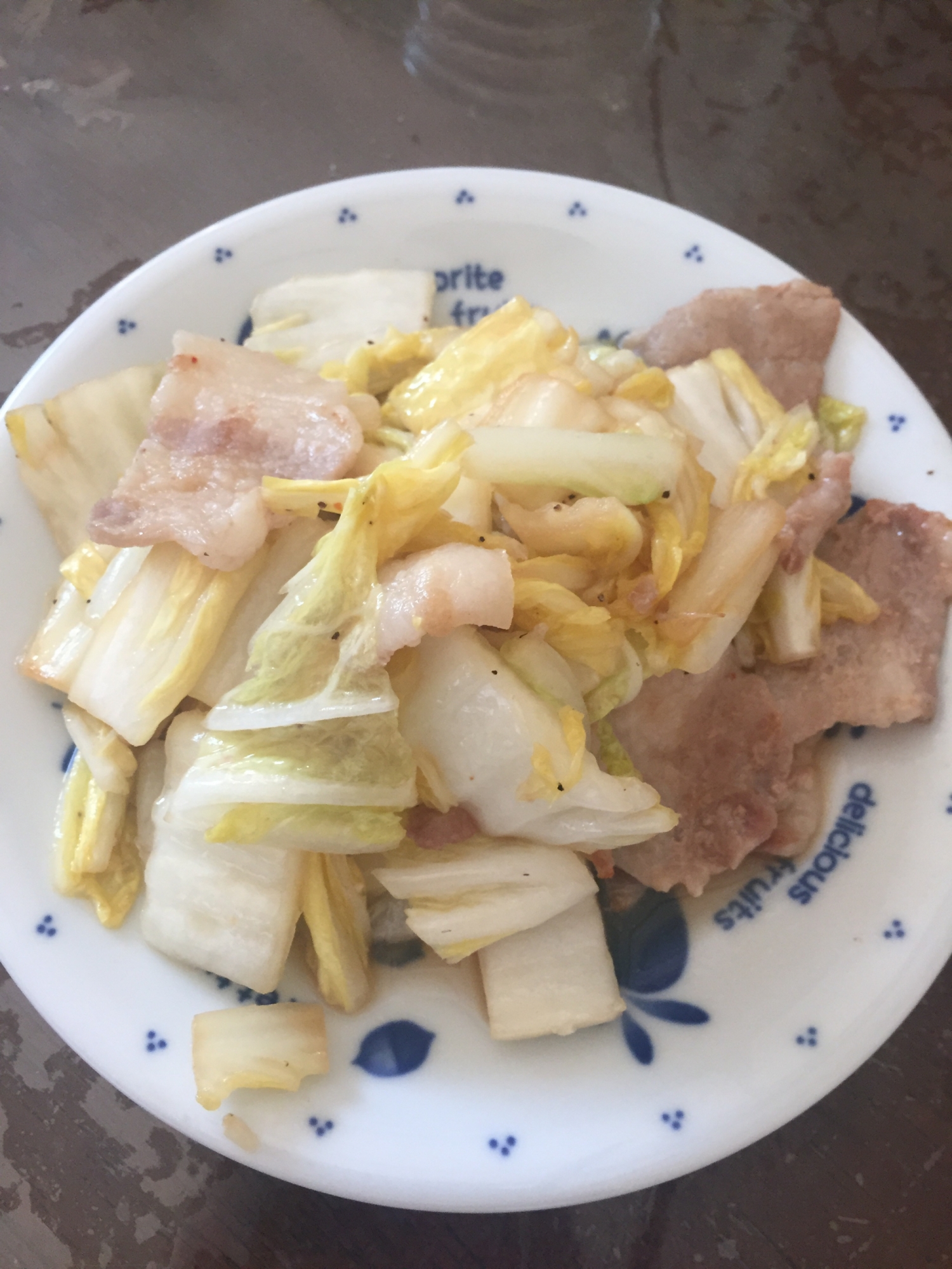 白菜と豚肉の塩炒め^_^