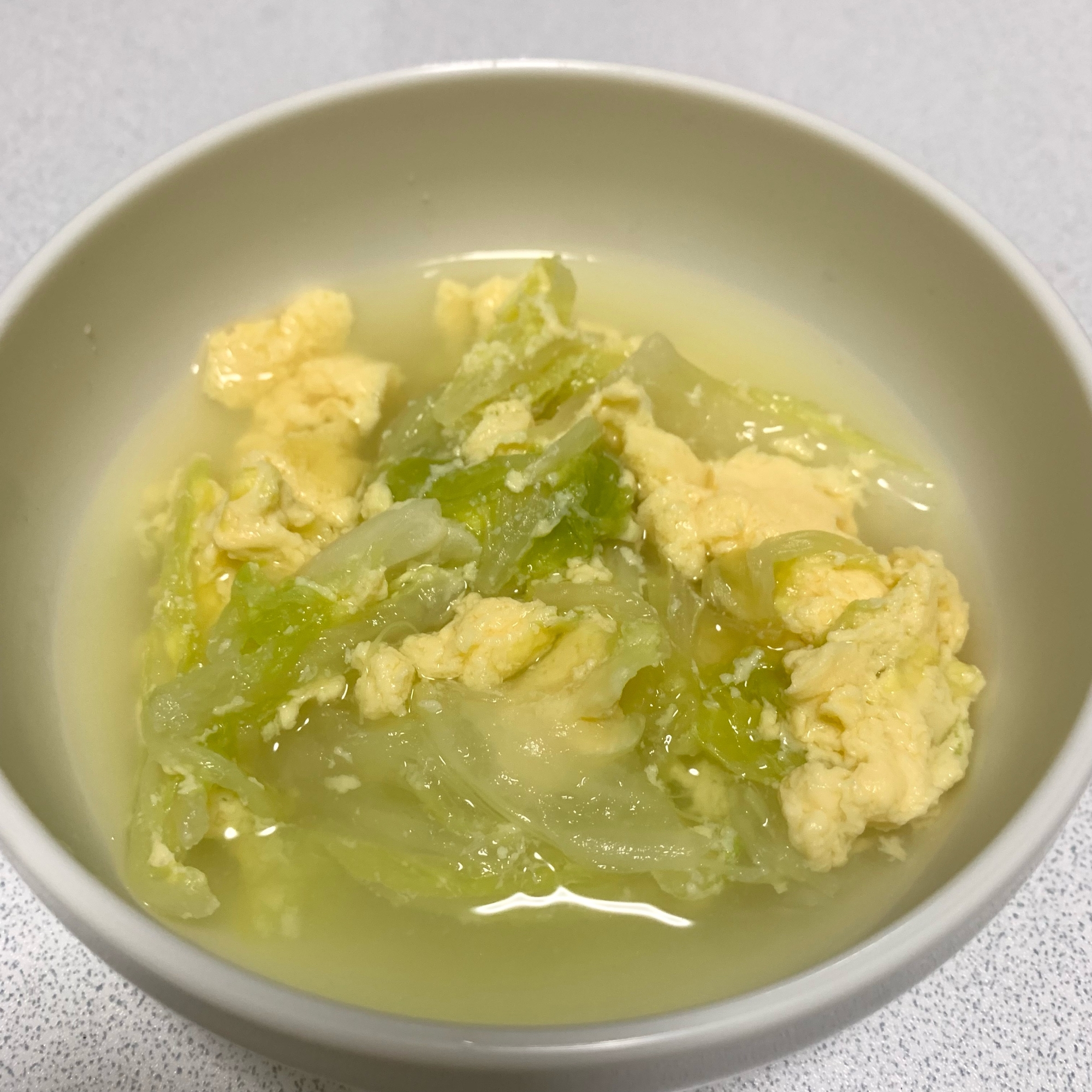 【簡単】白菜と卵の鶏がらスープ