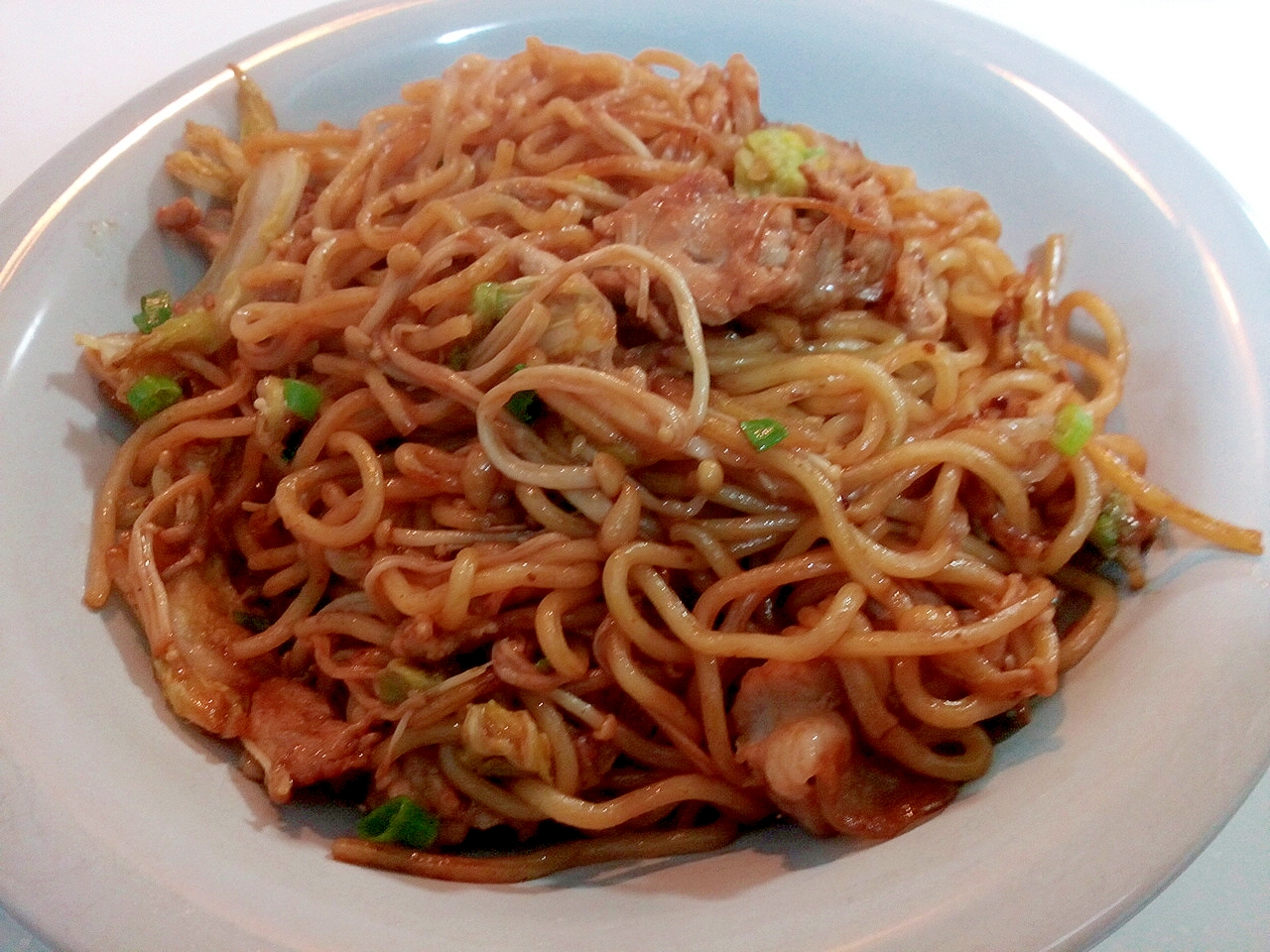 豚肉と白菜とえのき茸のソース焼きそば