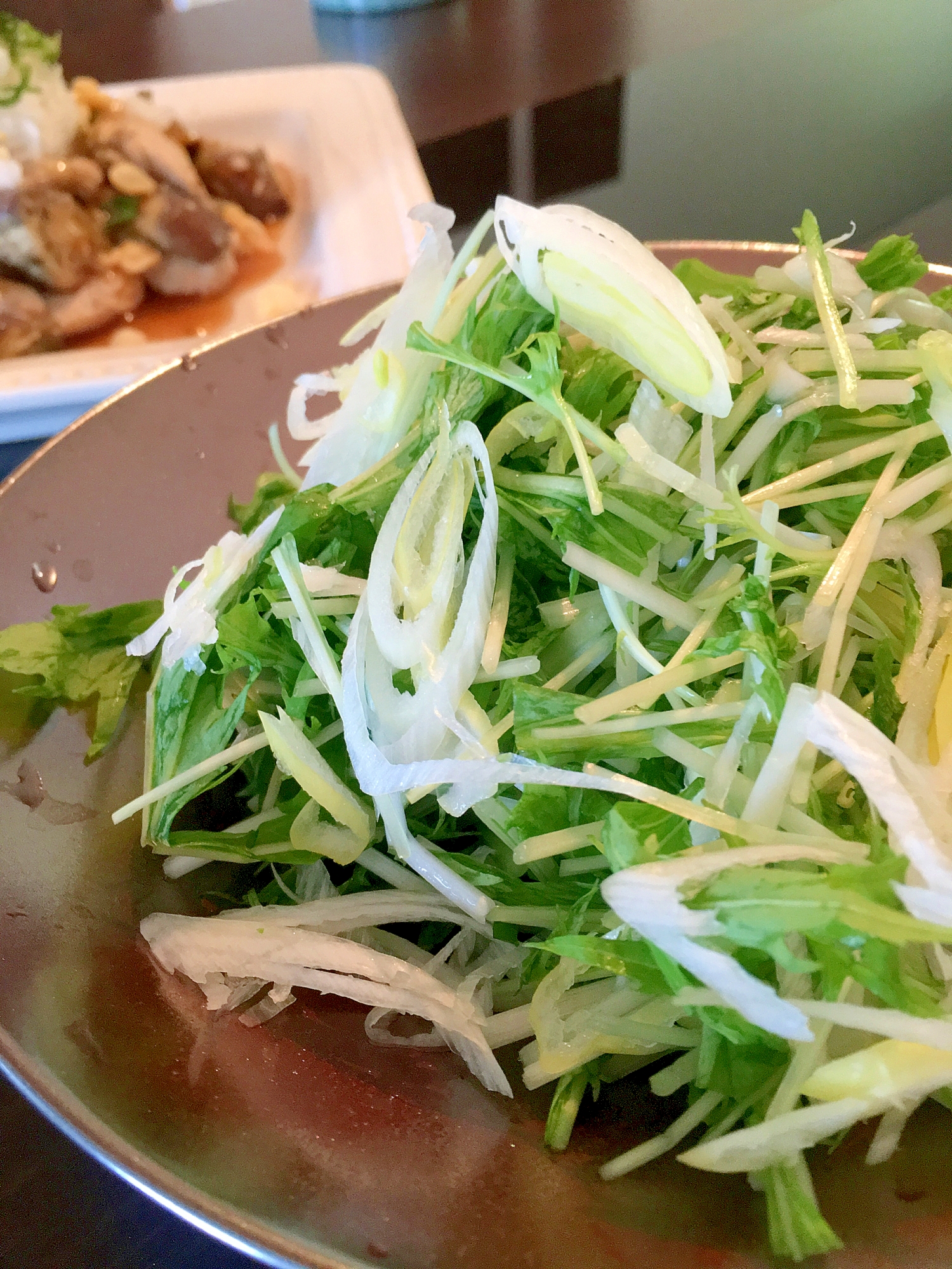 水菜とねぎの山椒サラダ