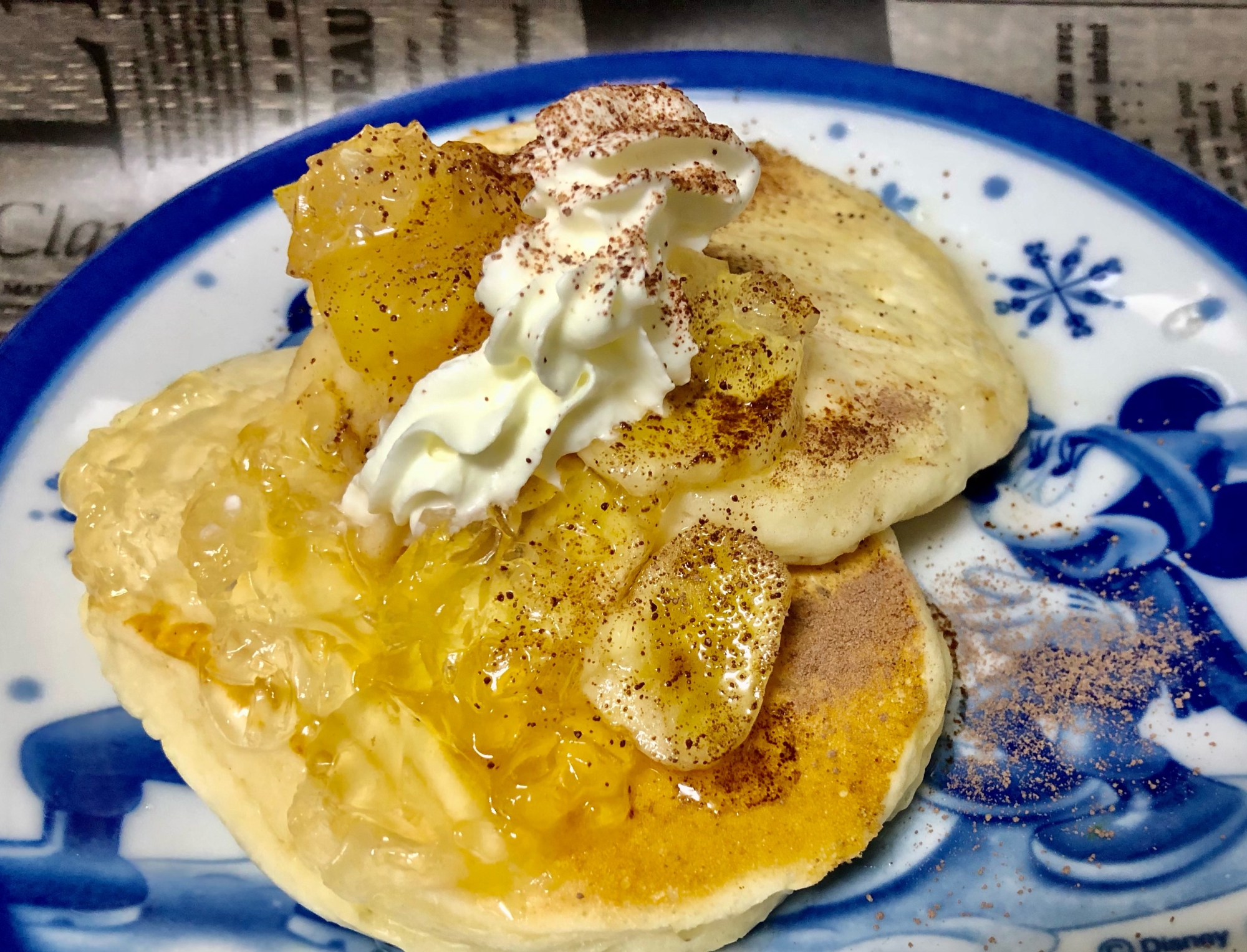 りんご＆林檎ゼリーのバナナパンケーキ