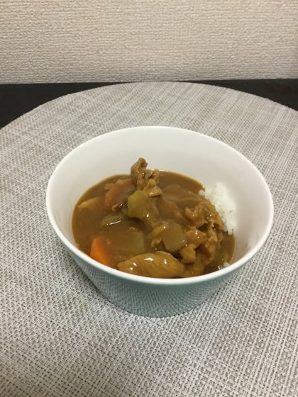 離乳食の残り消費カレー！