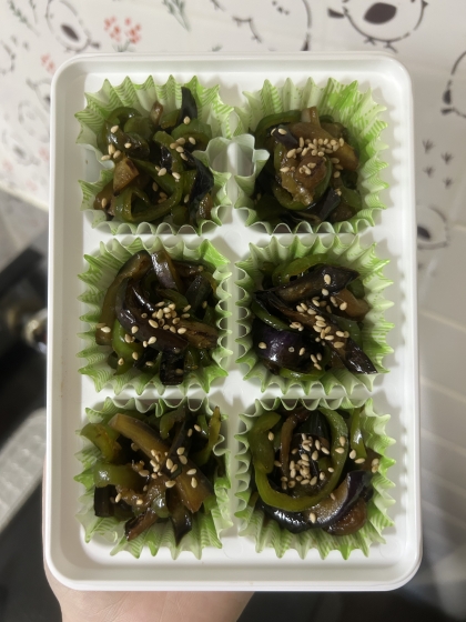 主人が、いくらでも食べれると絶賛のナス・ピーマン