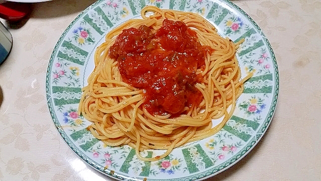 コストコのトマト缶で☆トマトパスタ