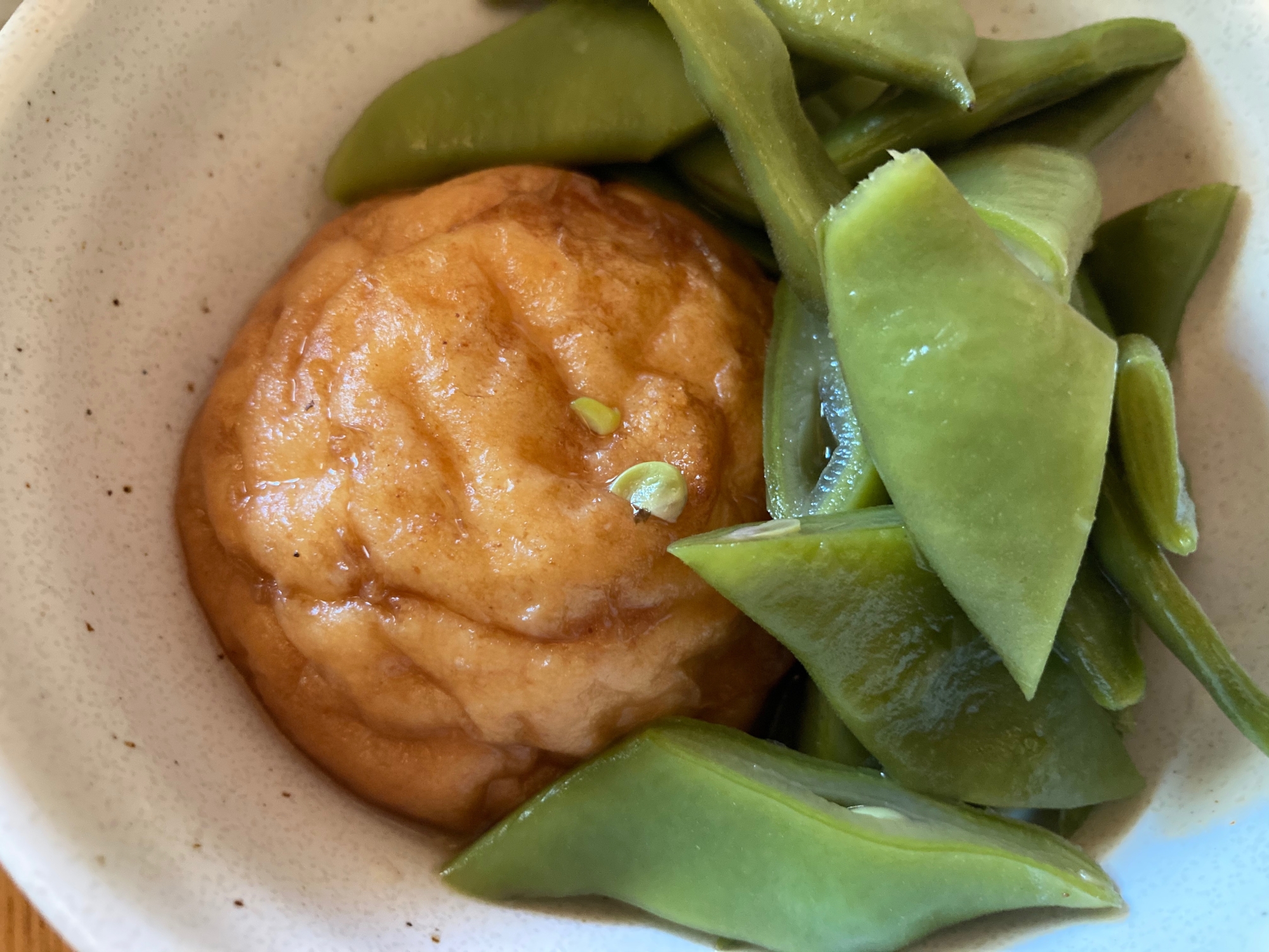 モロッコいんげんと魚河岸揚げの含め煮