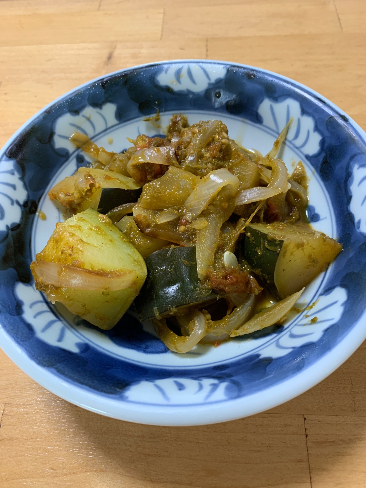 冬瓜のひき肉カレー炒め