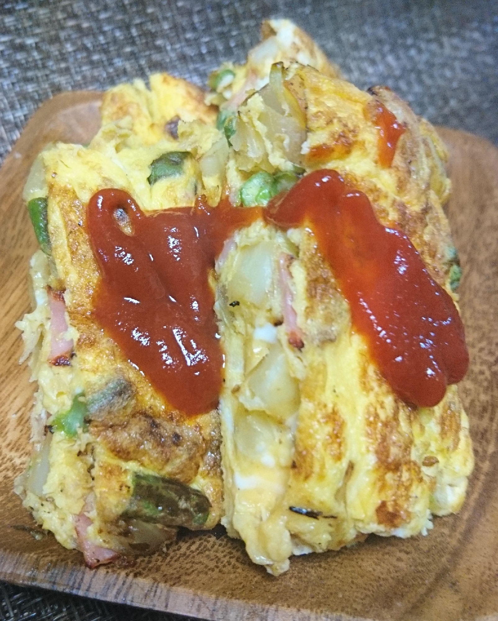 卵焼き器で簡単! スパニッシュオムレツ!