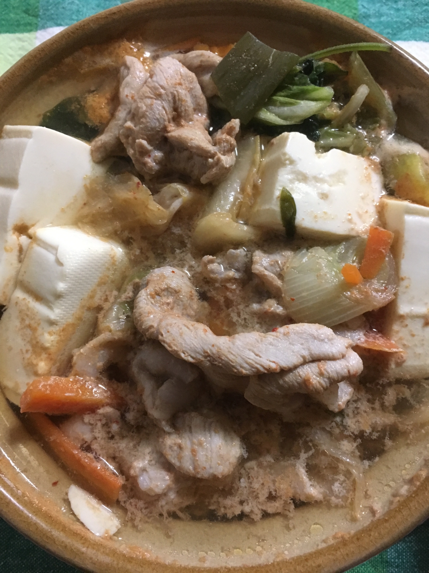 キムチ湯豆腐