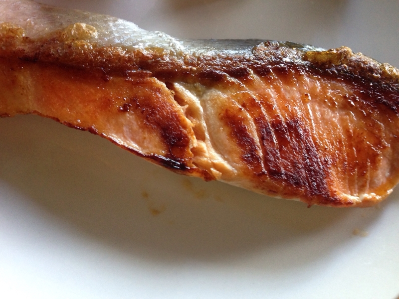 鮭の山椒味噌バター焼き