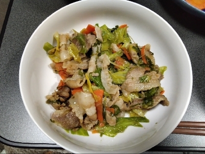 塩麹で野菜炒め