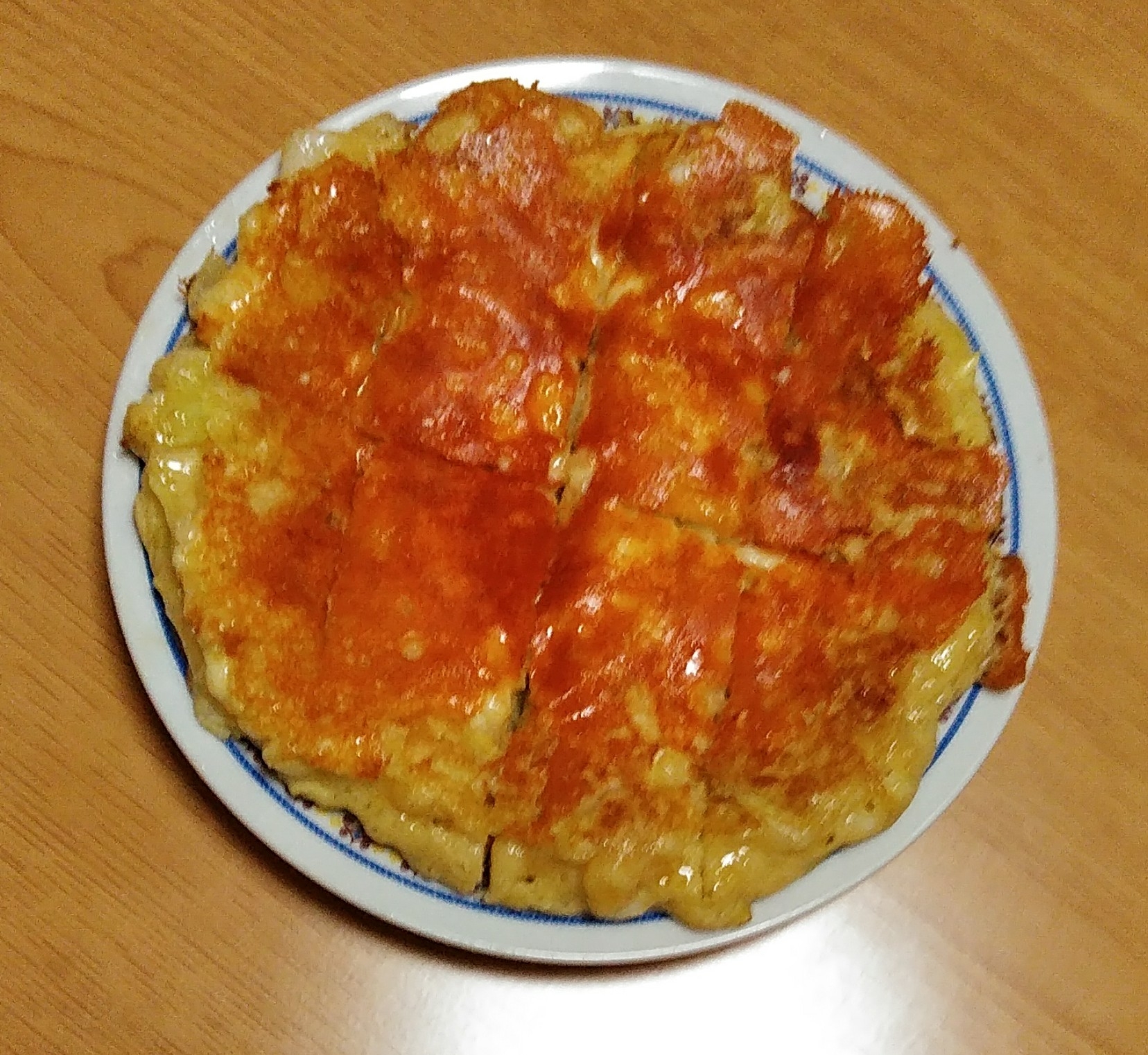 とろけるチーズのお好み焼き