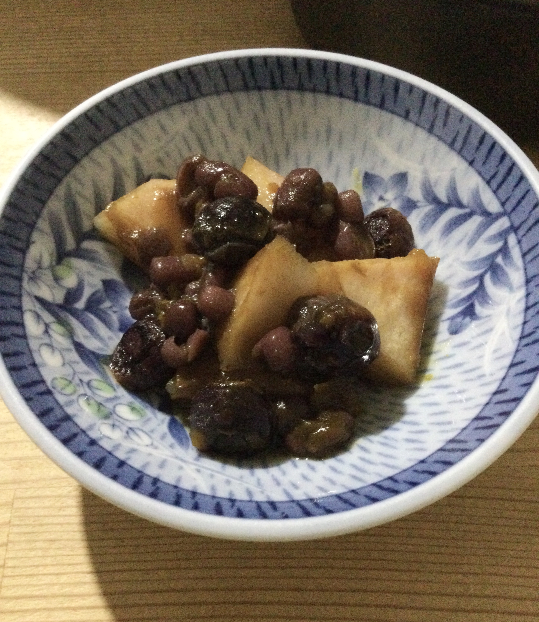 りんご小豆ブルーベリーの煮物♪