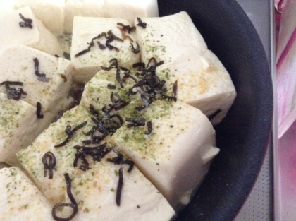 ヘルシ～♪　磯の香りの豆腐ソテー