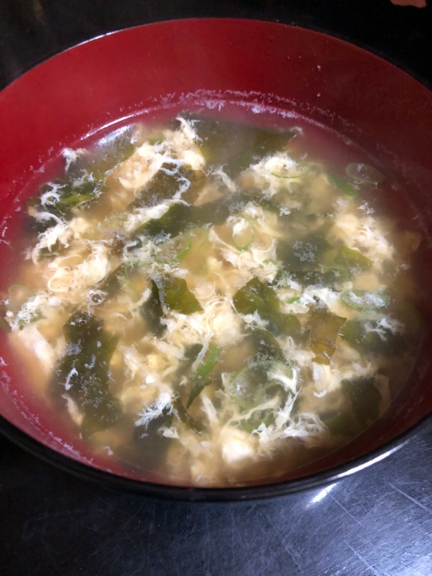 ダシダで!わかめと卵のスープ