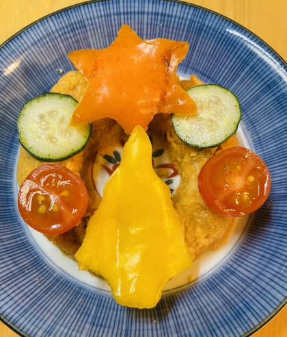 ＊クリスマスリースになったポテトサラダ＊