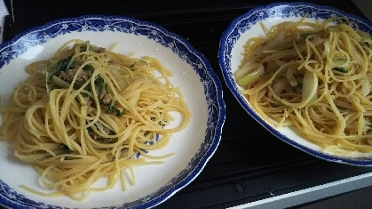 ツナと水菜の和風スパゲッティ