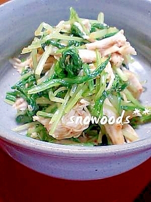 水菜とささみのごま酢だれ和え