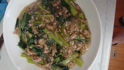 簡単！ご飯に合う合う！春雨と小松菜のトロッと煮