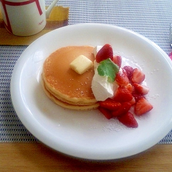 簡単カフェ風 いちごパンケーキ レシピ 作り方 By まいたけ天 楽天レシピ 簡単カフェ風 いちごパンケーキ レシピ 作り方 By まいたけ天 楽天レシピ