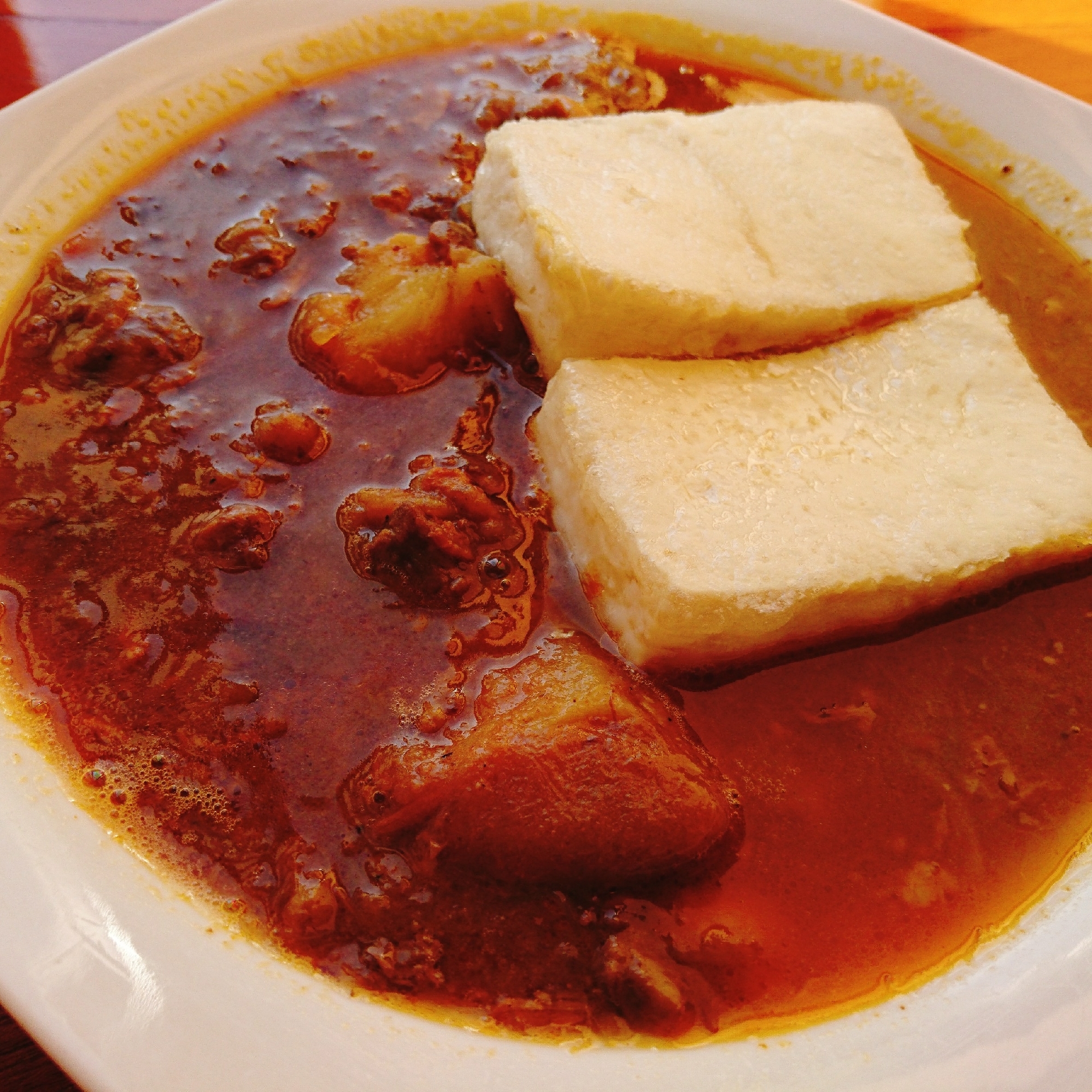 カレー揚げ出し豆腐