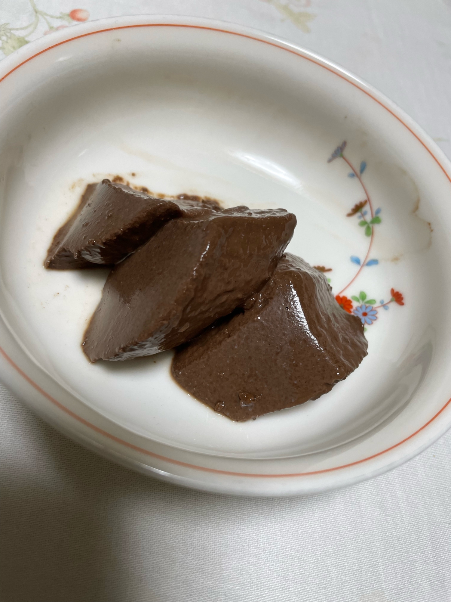 ココアとチョコレートの寒天