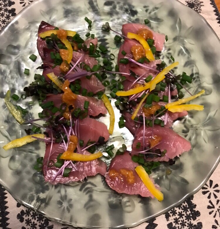 すじ鰹のカルパッチョ レシピ 作り方 By ボンド子 楽天レシピ すじ鰹のカルパッチョ レシピ 作り方 By ボンド子 楽天レシピ