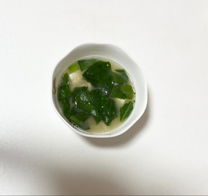 えのき小松菜もやし絹さや味噌汁