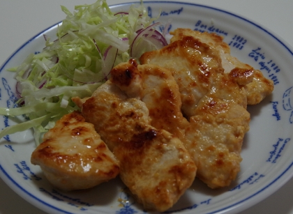 しっとり美味しい♪鶏むね肉のヨーグルト味噌焼き☆