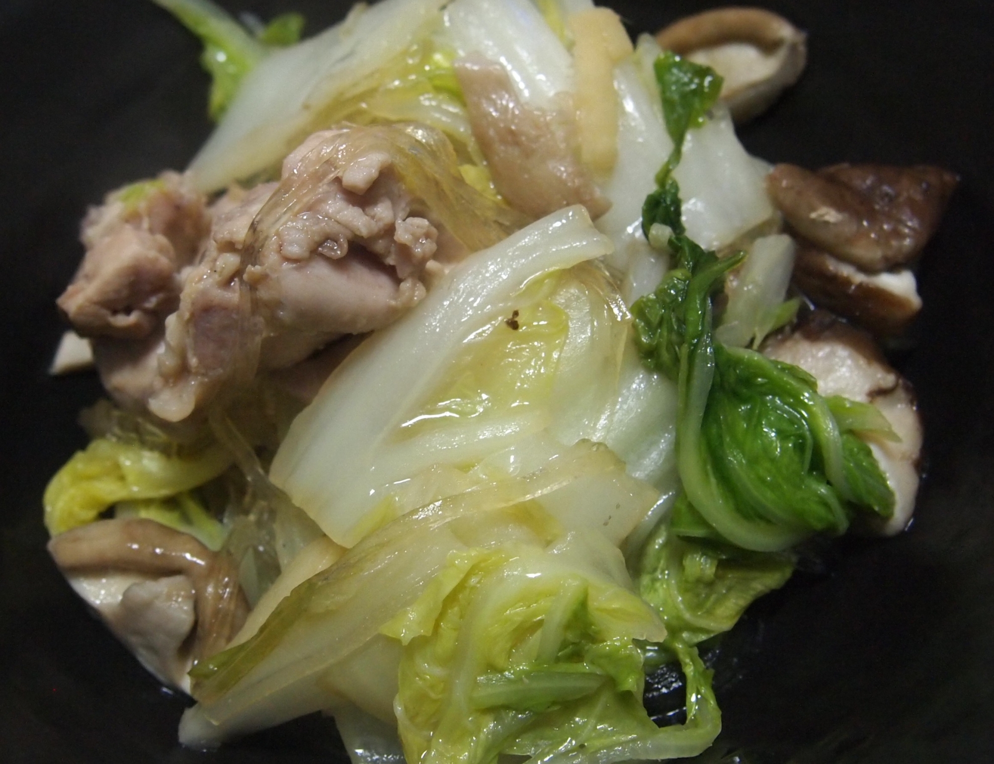 白菜と豚肉と春雨の蒸し煮