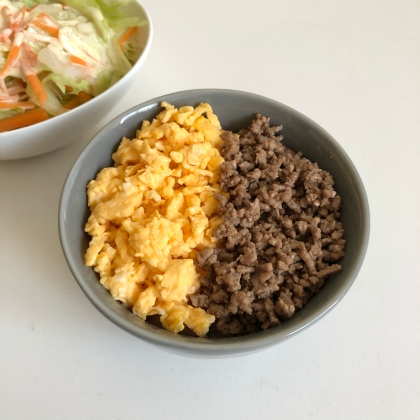 二色丼☆子供も大好きそぼろとたまご