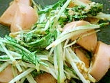 魚肉ソーセージと水菜炒め
