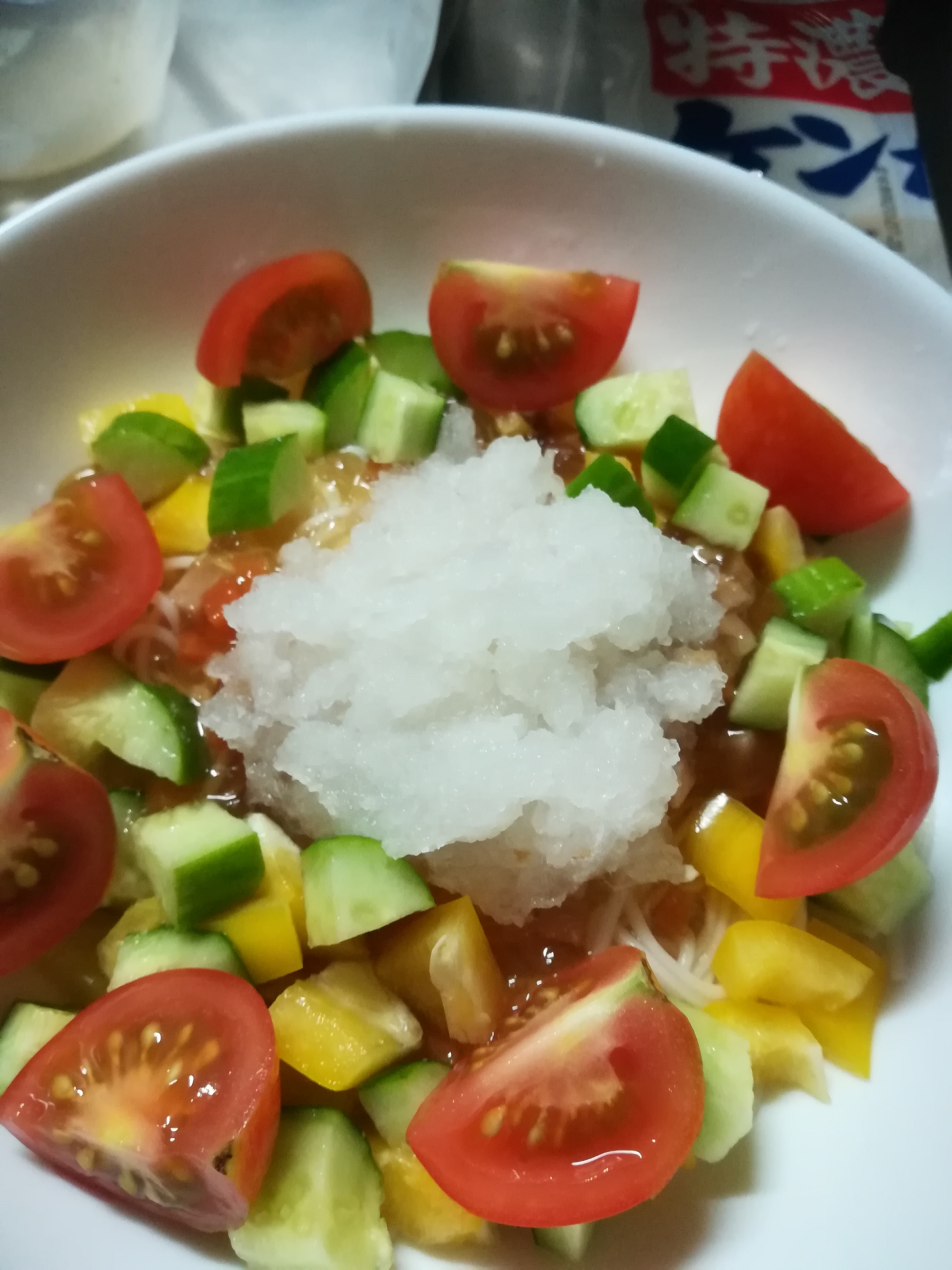 カラフル★夏野菜のおろしそうめん